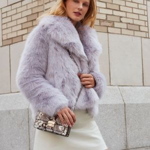 A.L.C. | ALC Faux Fur Long Sleeve Coat Jacket